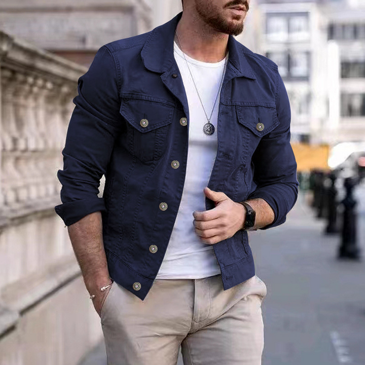 Amarae | Classic Dyed Denim Jacket for Men
