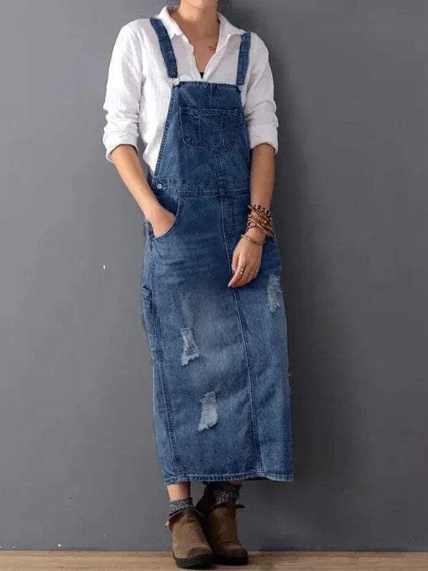 Lune London | Casual Denim Overall Dress
