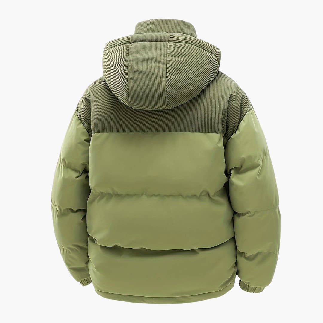 Lune London | Casual Hooded Jacket with Puffer and Color Block Design