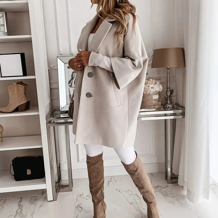 Amarae | Coat - Longer Wool Blend - Tailored Fit - Classic Notched Collar