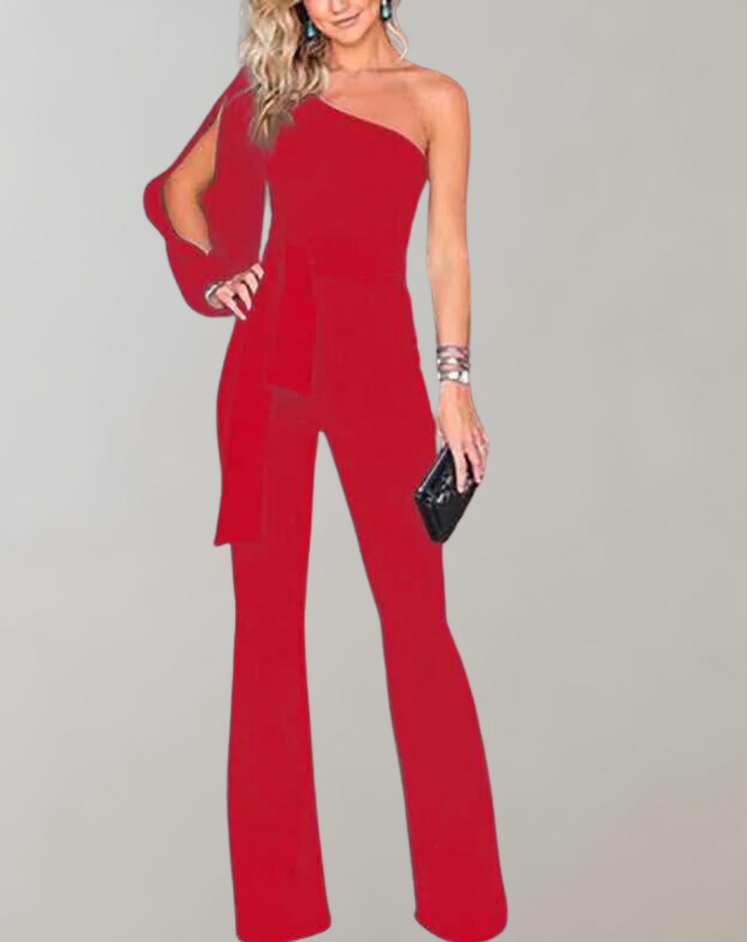 Lune London | Luxurious Jumpsuit with Bow Belt and Sparkling Details