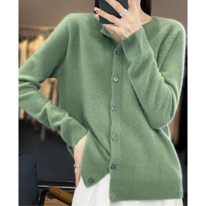 Lune London | Women's Round Neck Cardigan Sweater