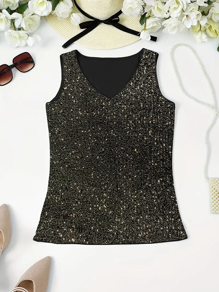 Lune London | Sleeveless Top with Sequins