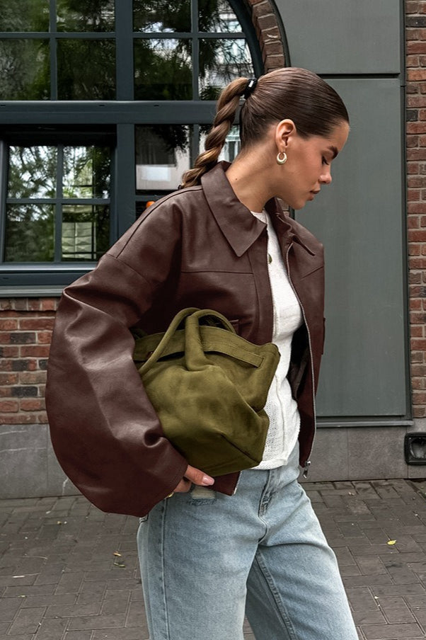 Amarae | Brown Leather Jacket