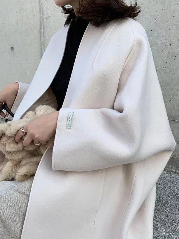 Women’s Long Wool Coat with Elegant Fit & Thermal Insulation | Amarae