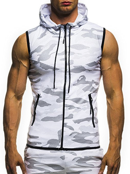 Men's Hooded Jumpsuit in Fashionable Camouflage Design Lune London