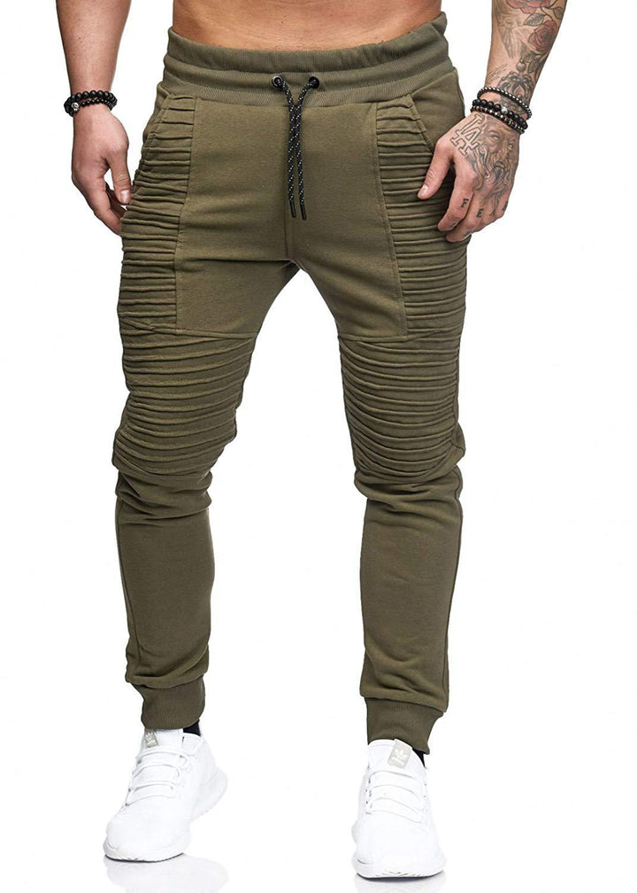 Slim-fit sport joggers for men with an innovative ribbed design Lune London