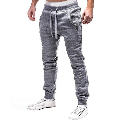 Slim-fit sporty jogger pants for men with practical zip pockets Amarae