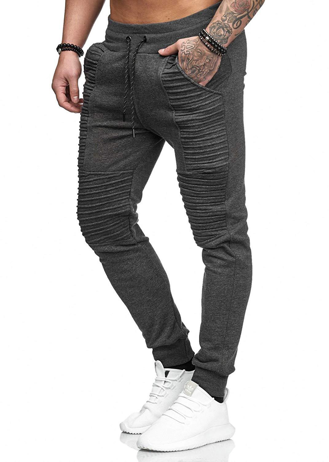 Slim-fit sport joggers for men with an innovative ribbed design Lune London