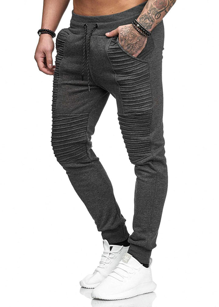 Slim-fit sport joggers for men with an innovative ribbed design Lune London