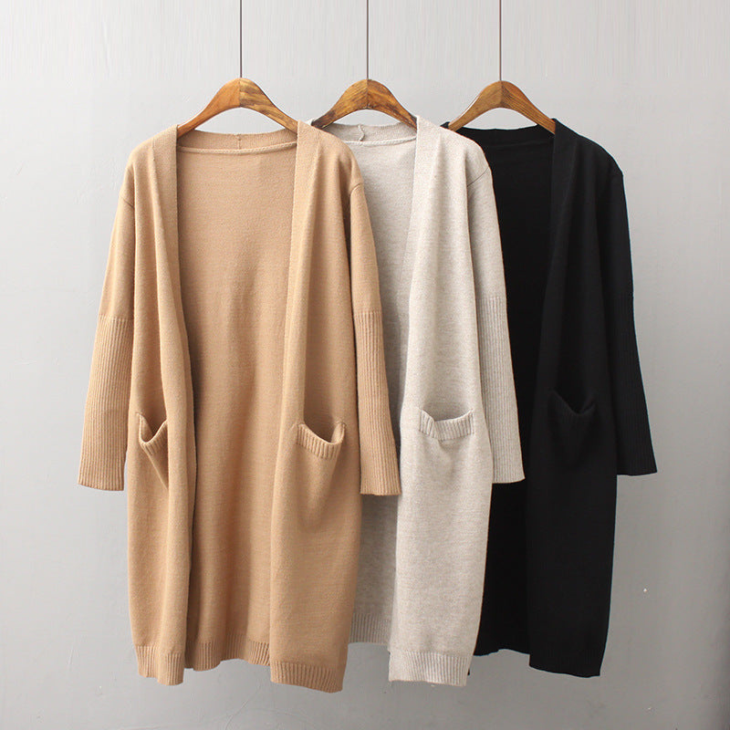 Cardigan femme en tricot épais avec poches pratiques et coupe décontractée Chic & Stil