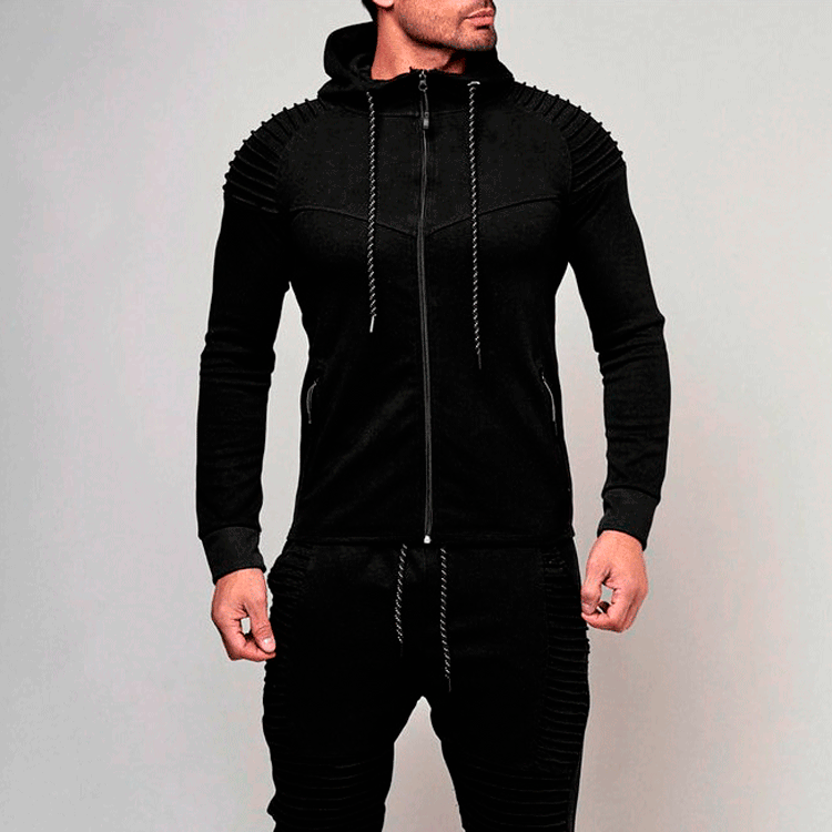 Sporty hoodie jacket for men with a structured shoulder design and high-quality material Lune London