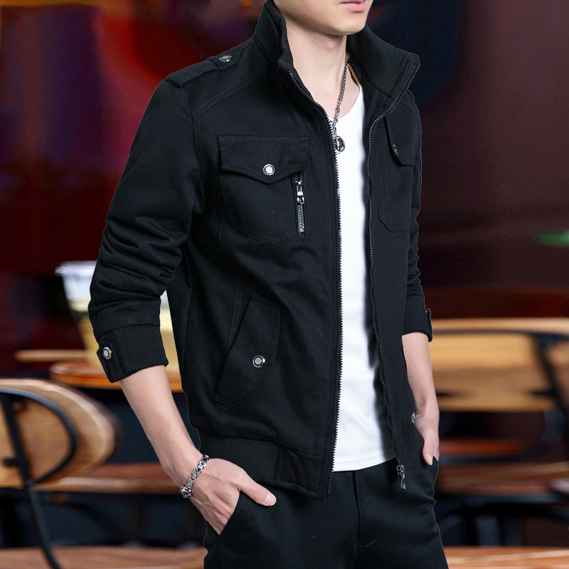 Casual utility jacket for men with high collar and multiple pockets Lune London