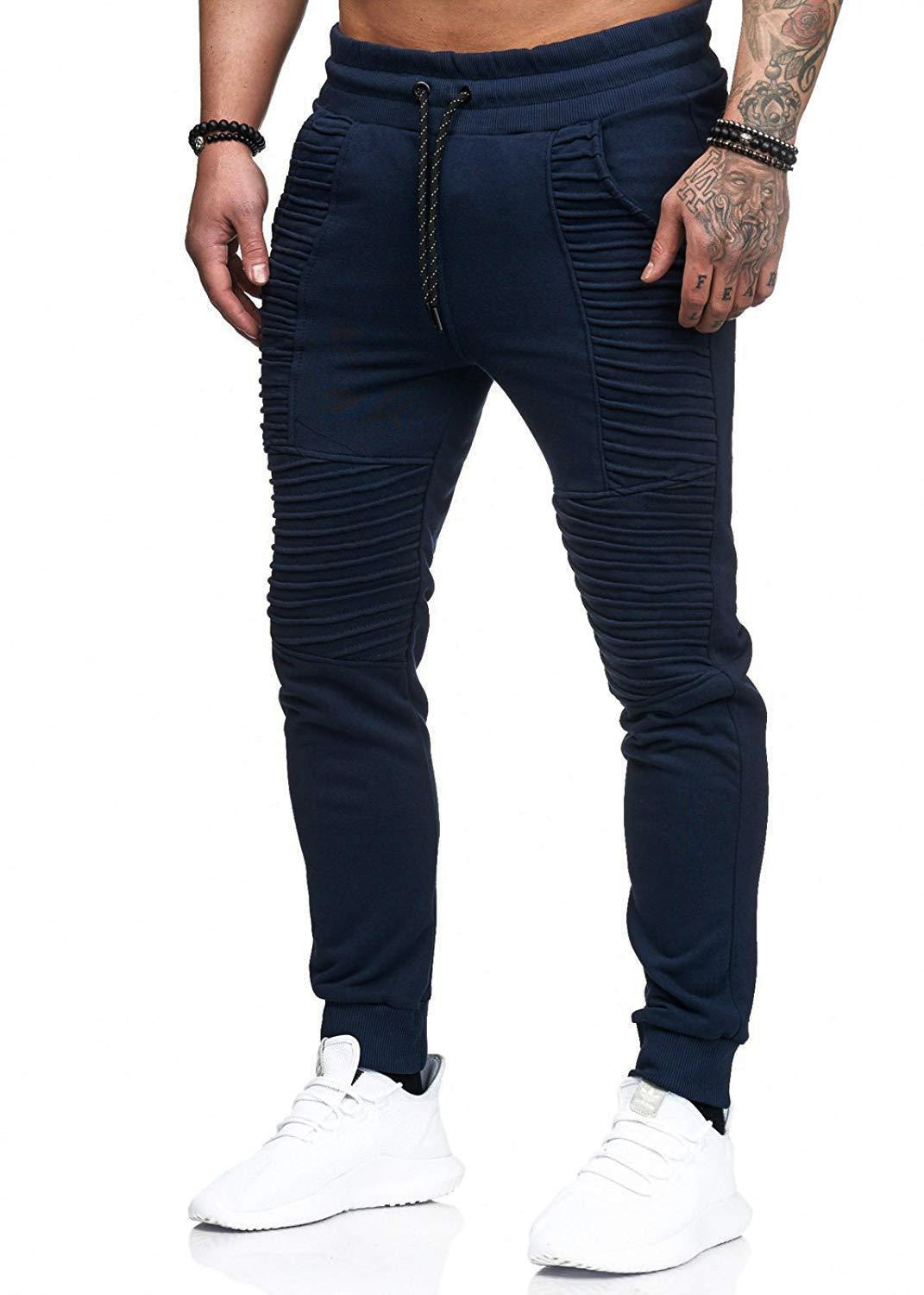 Slim-fit sport joggers for men with an innovative ribbed design Lune London