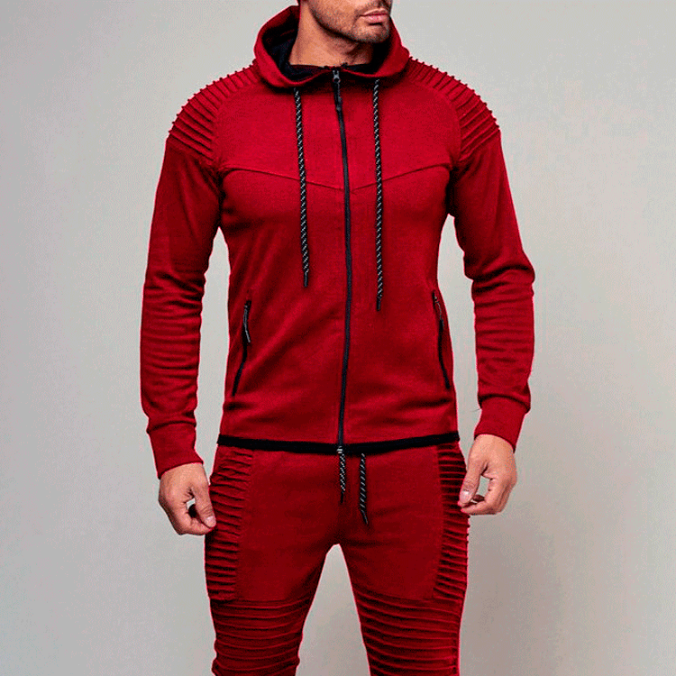 Sporty hoodie jacket for men with a structured shoulder design and high-quality material Lune London