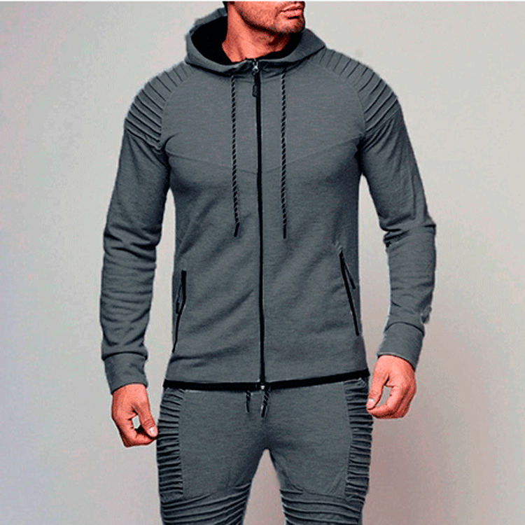 Sporty hoodie jacket for men with a structured shoulder design and high-quality material Lune London