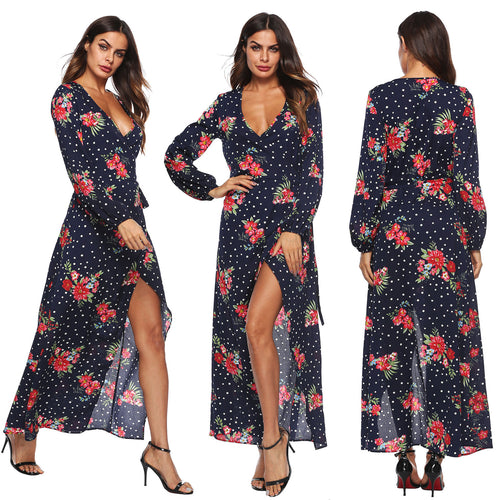 Amarae Long Sleeve Floral Print Maxi Dress for Women