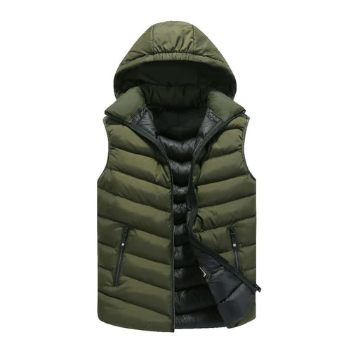 Quilted vest for men with hood Amarae