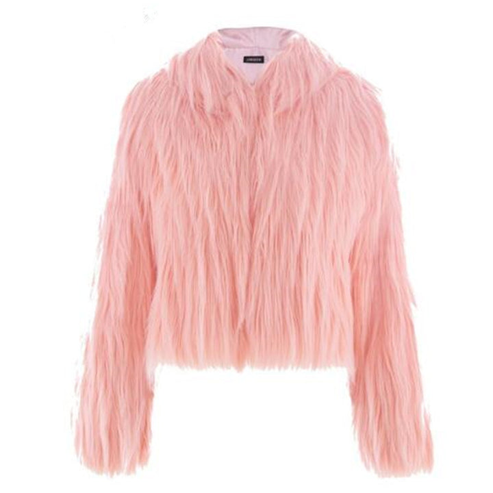 Ladies Short Fur Jacket with Bulky Design Lune London