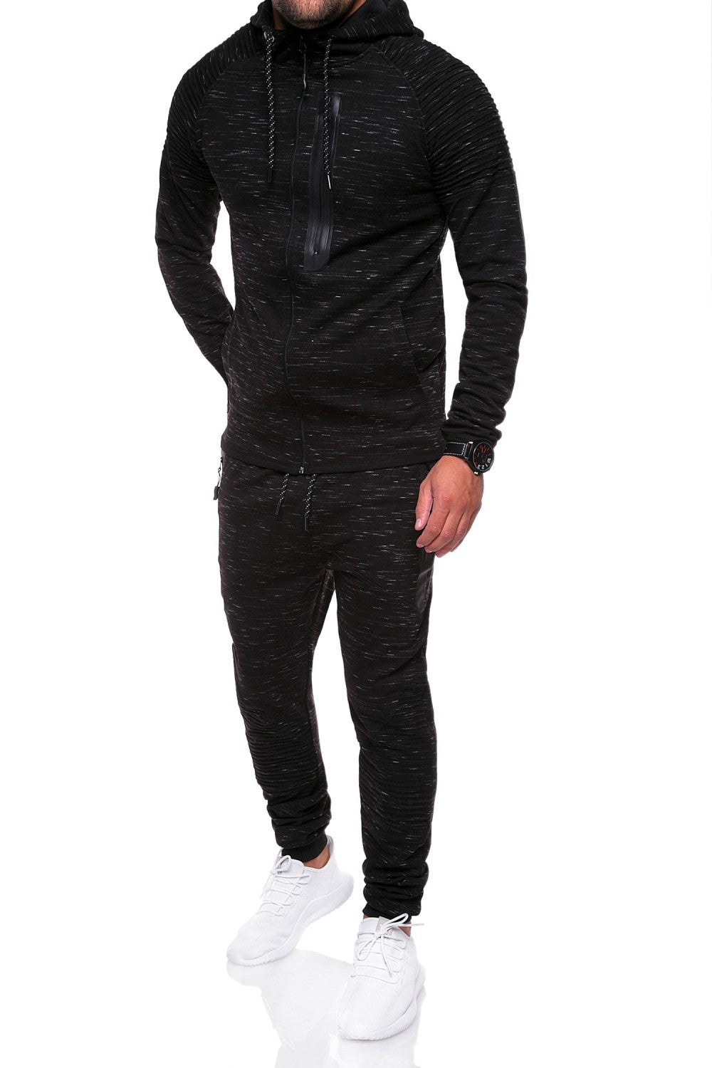 Men's sports suit with breathable inserts and modern zipper Lune London