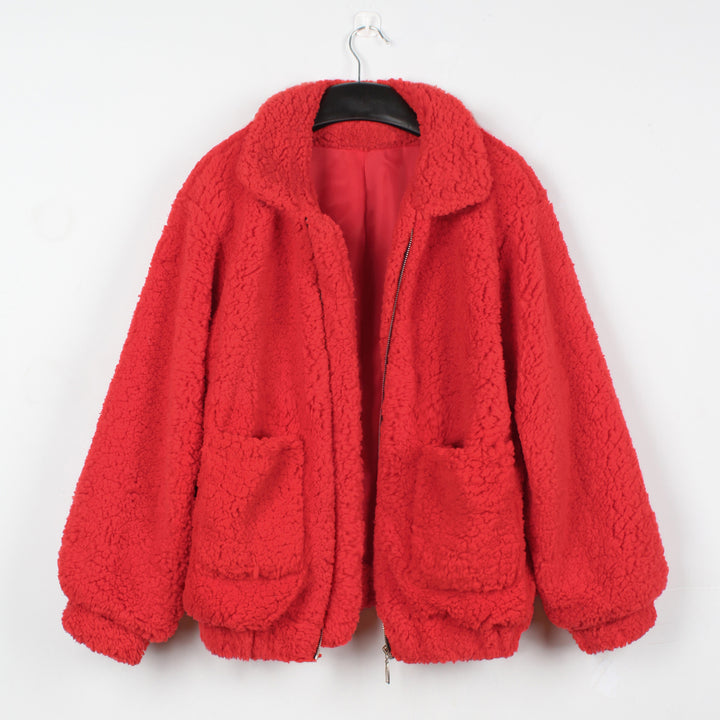 Women Cozy Fleece Jacket with Zipper Amarae