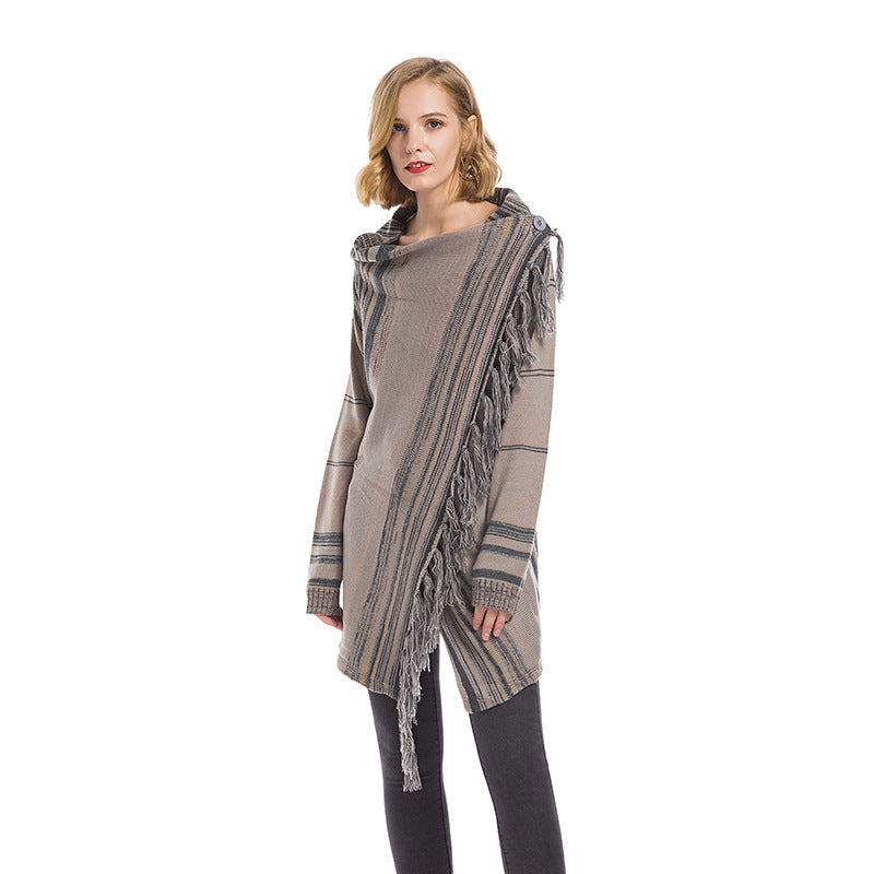 Couverture confortable pour femmes avec franges et design unique Chic & Stil