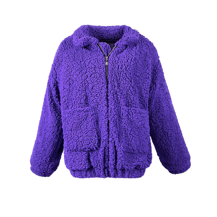 Women Cozy Fleece Jacket with Zipper Amarae