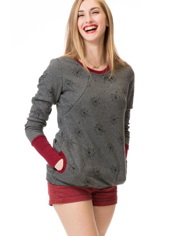 Lune London | Maternity Sweater for Nursing with Floral Pattern and Pockets
