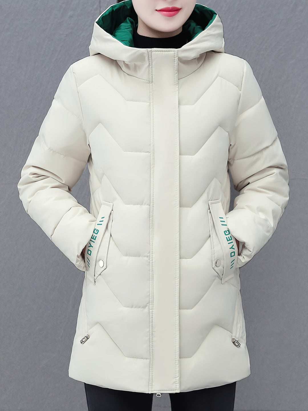 Amarae | Long Casual Women's Down Jacket with Hood