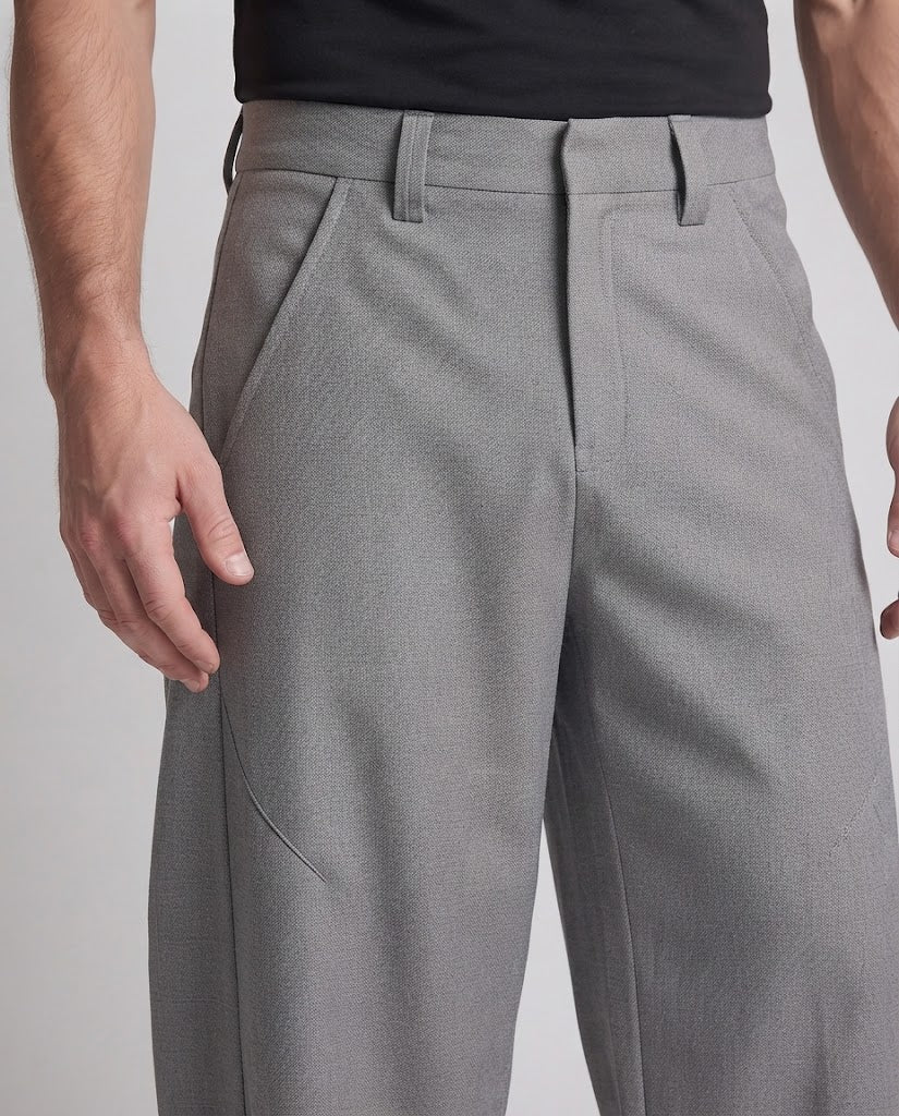 Men's Wide Leg Palazzo Pants with Smooth Finish and Straight Waist Amarae