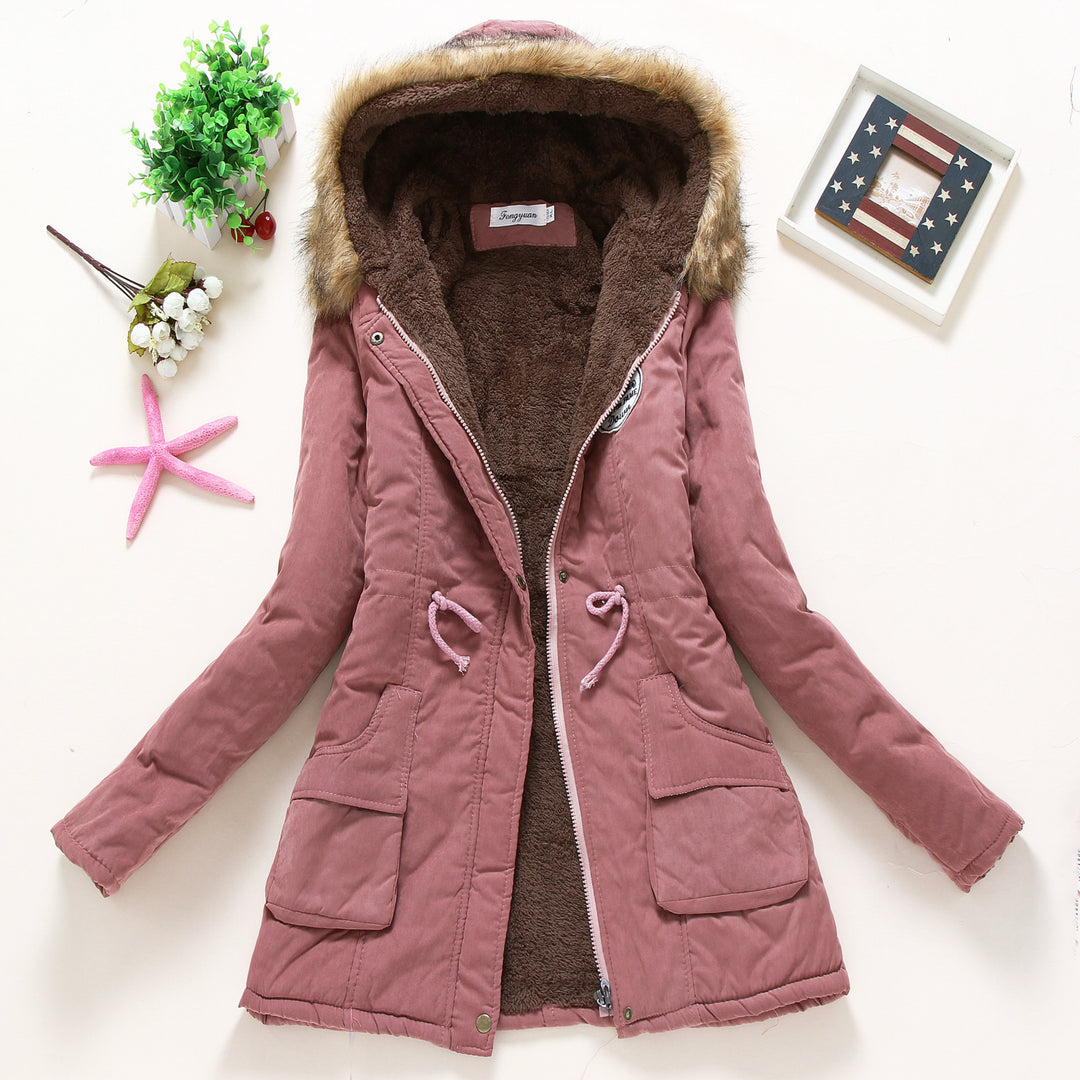 Women's transition jacket lined with hood and teddy lining Lune London