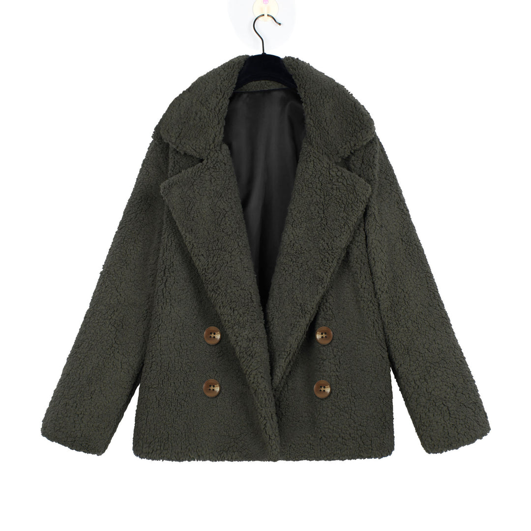 Ladies Cozy Loop Scarf with Double Button Placket Amarae