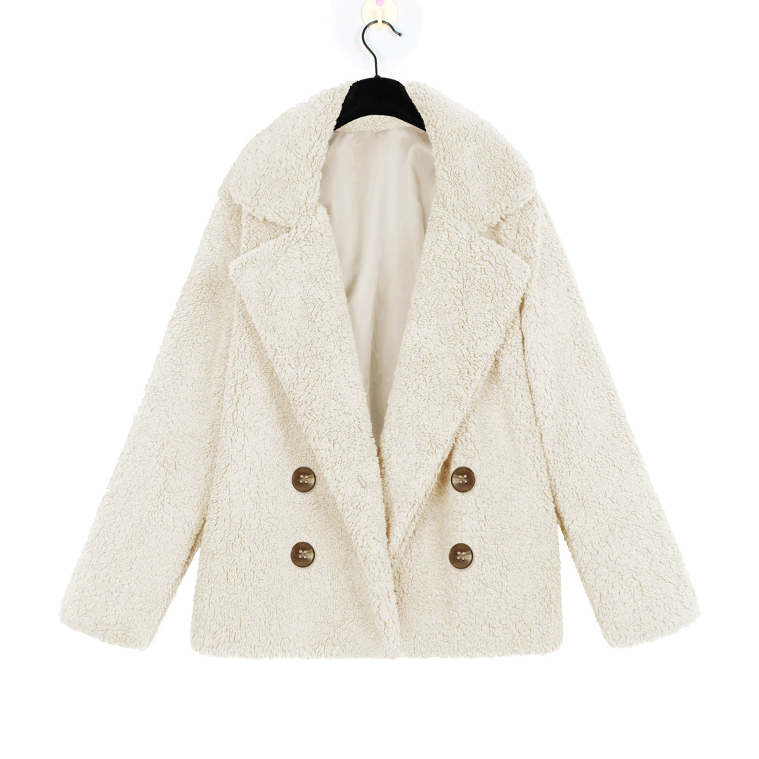 Ladies Cozy Loop Scarf with Double Button Placket Amarae