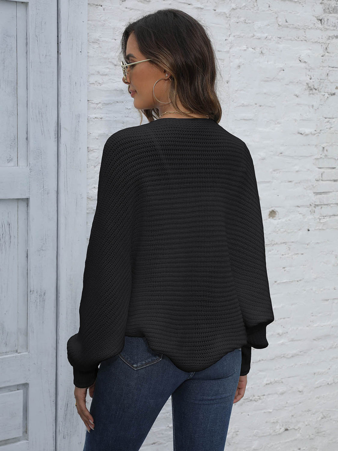 Lune London | Bat Sleeve Open Front Short Cardigan