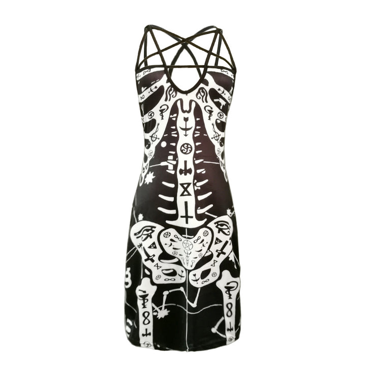 Women's figure-hugging midi dress with graphic print Lune London