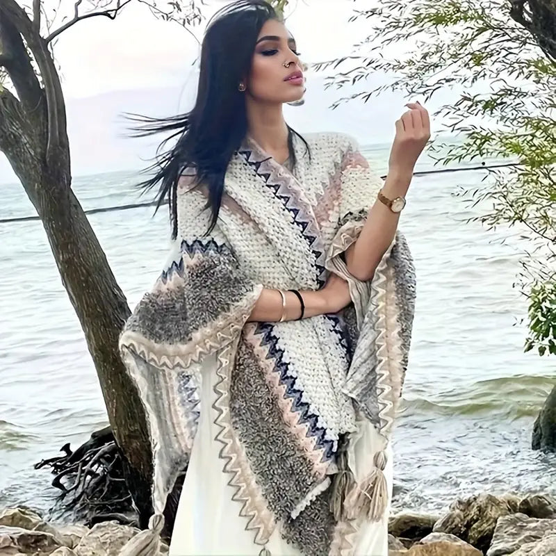 Lune London | Winter Poncho Knit Scarf
