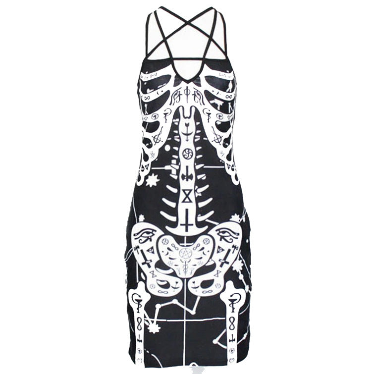Women's figure-hugging midi dress with graphic print Lune London