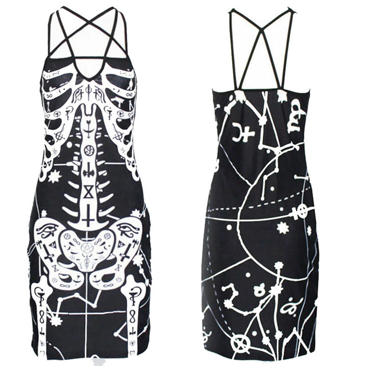 Women's figure-hugging midi dress with graphic print Lune London