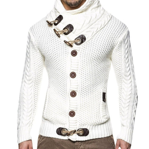 Men's Cardigan with Asymmetric Collar Amarae