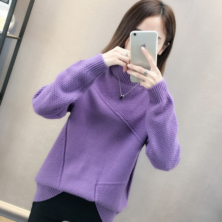 Pull à épaules hautes pour femmes avec design texturé Chic & Stil