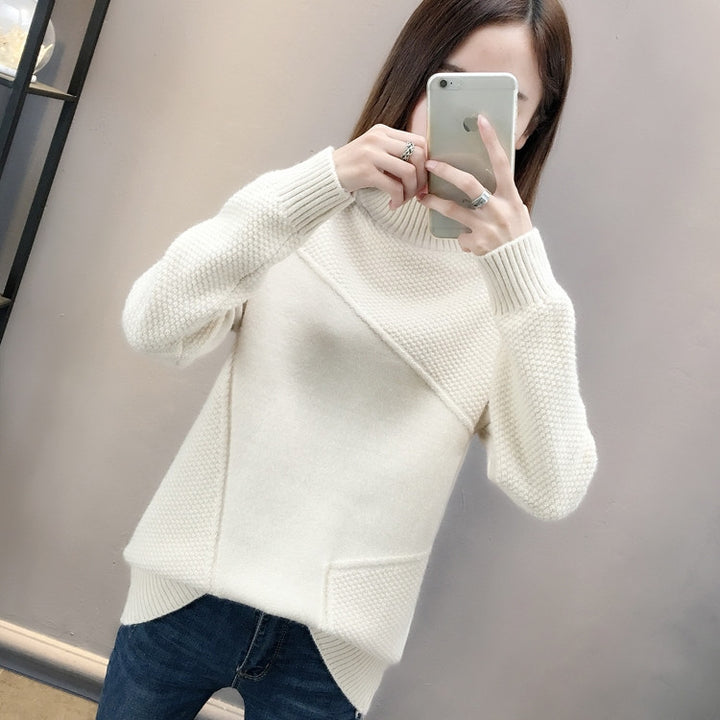 Pull à épaules hautes pour femmes avec design texturé Chic & Stil