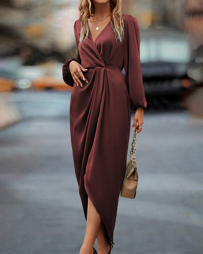 Amarae | Elegant Midi Wrap Dress
