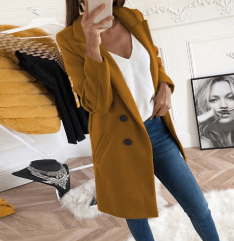 Lune London | Women's Double-Breasted Wool Coat