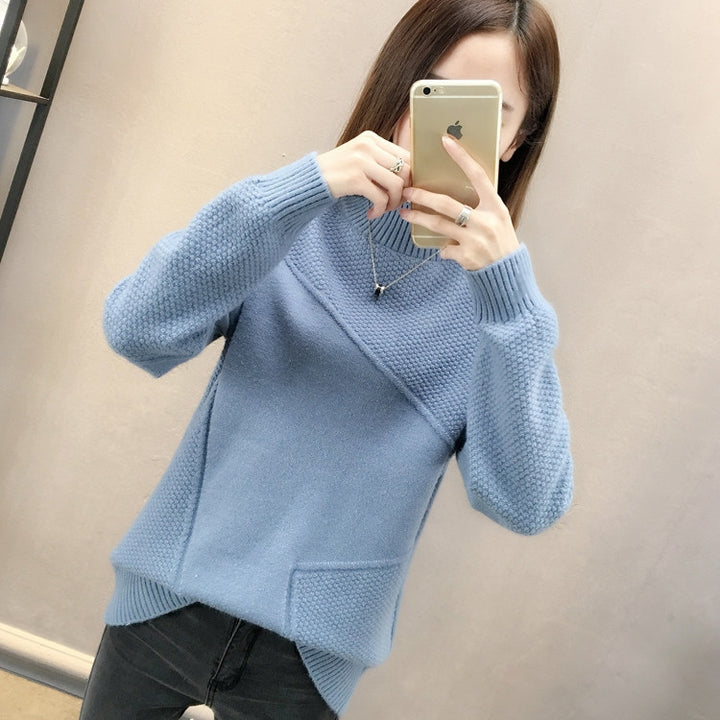 Pull à épaules hautes pour femmes avec design texturé Chic & Stil