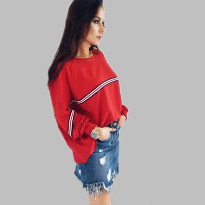 Women oversized casual sweater with color block pattern Lune London