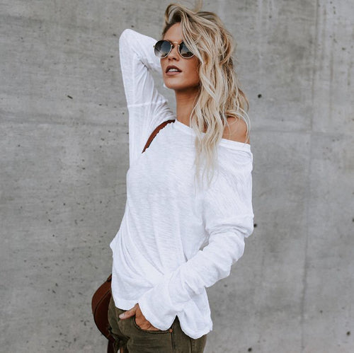 T-shirt femme oversize avec coupe asymétrique et design décontracté Chic & Stil
