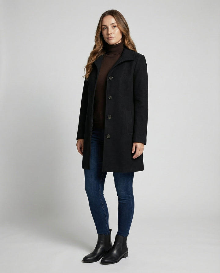 Elegant Single-Breasted Coat Women | Amarae