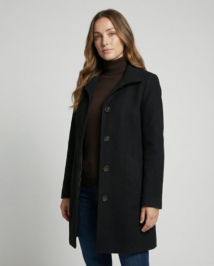 Elegant Single-Breasted Coat Women | Amarae