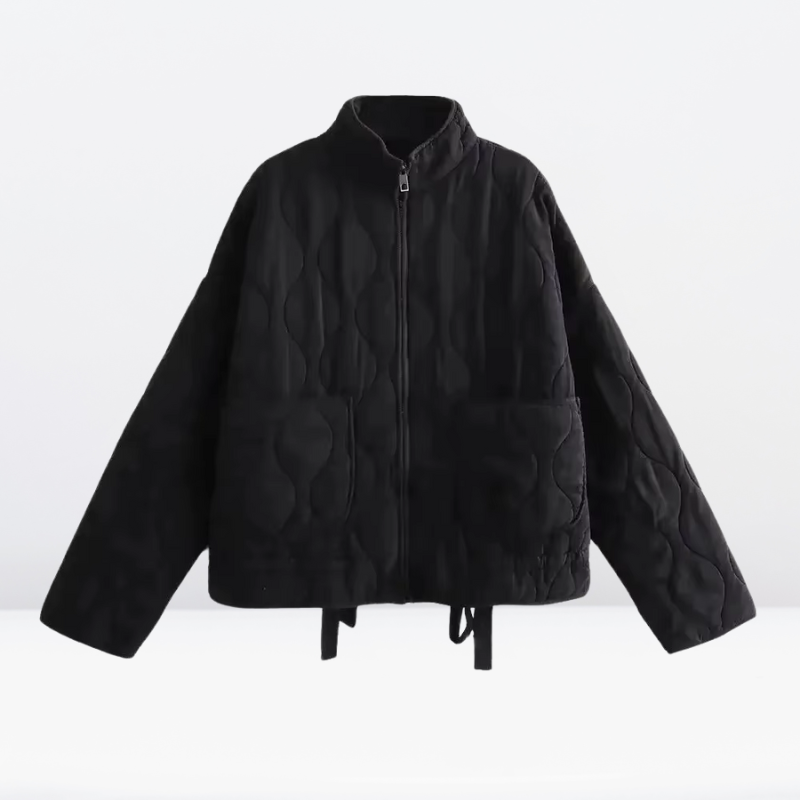 Lune London | Women's Quilted Jacket with Drawstring & Zipper