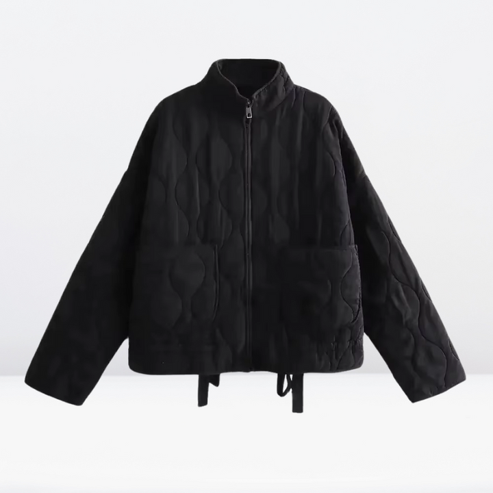 Lune London | Women's Quilted Jacket with Drawstring & Zipper